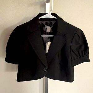 Ann Taylor NWT cropped black jacket, 4